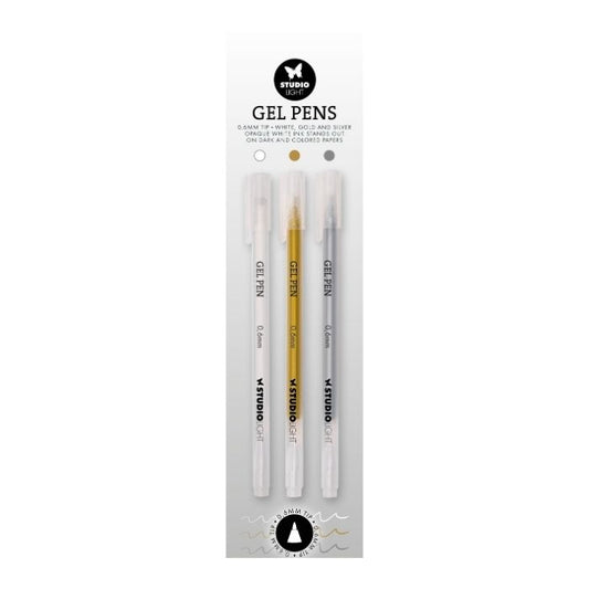 Studio Light Gel Penns White, Gold and silver SL-CO-GP02