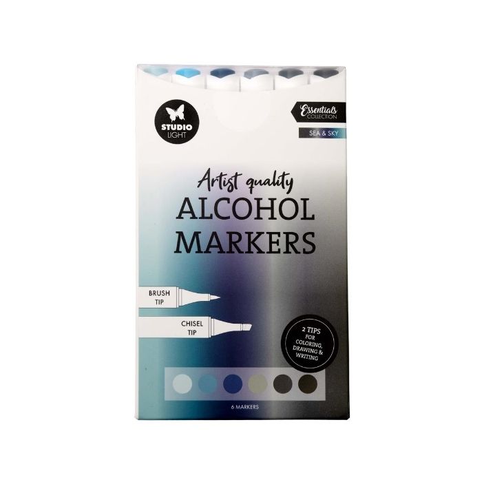 Studio Light Alcohol Markers Sea & Sky 6pcs SL-CO-MARK44