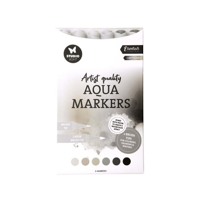 Studio Light Aqua Markers Greytones 6pcs SL-CO-MARK52