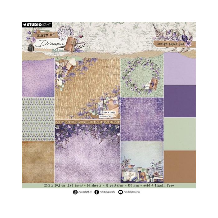 Studio Light Paper Pad "Background - Diary of Dreams"
