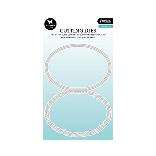 Studio Light Dies "Torn Edge Card stand oval" SL-ES-CD1087