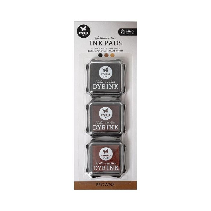 Studio Light Water-reactive Ink Pads Browns SL-ES-INKP12
