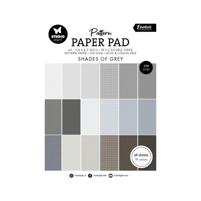 Studio Light Pattern paper pad "Shades of grey" SL-ES-PPP250
