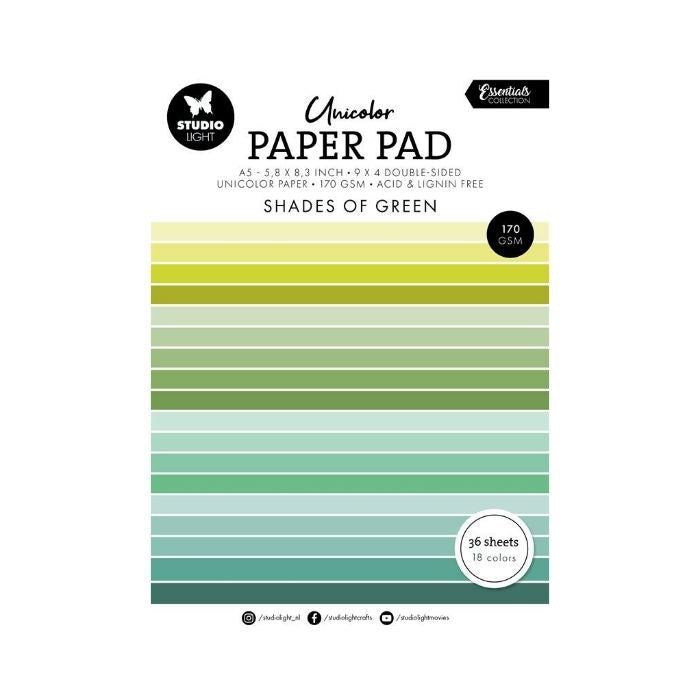 Studio Light Paper Pad "Shades of green"