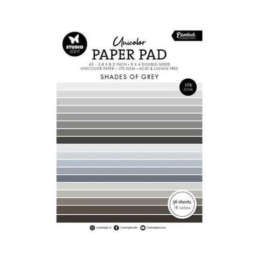 Studio Light Paper Pad "Shades of Grey"