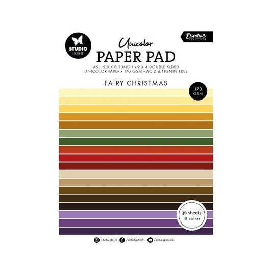 Studio Light Paper Pad "Unicolor - Fairy Christmas"