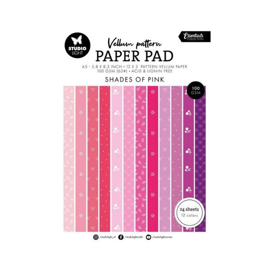 Studio Light Vellum paper pad "Spring Pink" SL-ES-VPPP448