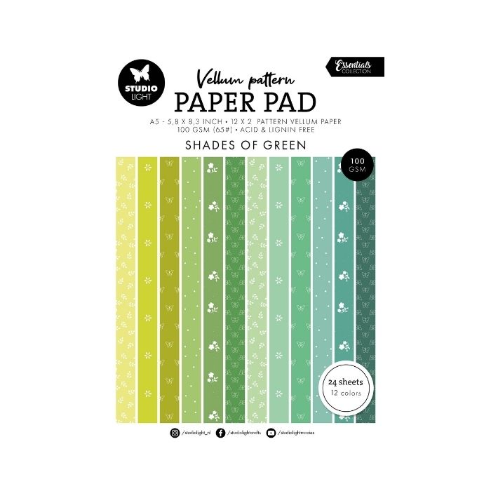 Studio Light Vellum paper pad "Spring Green" SL-ES-VPPP449