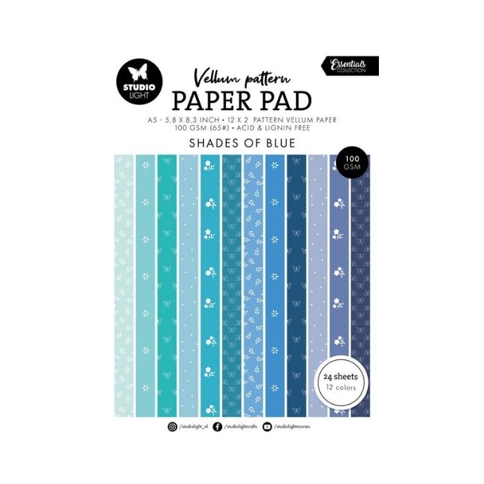 Studio Light Vellum paper pad "Spring Blue" SL-ES-VPPP450