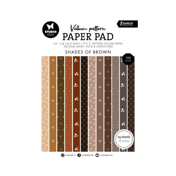 Studio Light Vellum paper pad "Spring Brown" SL-ES-VPPP451