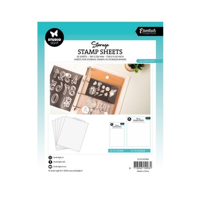 Studio Light "Storage Stamp Sheet A5+ 5pcs" SL-TO-STOR08