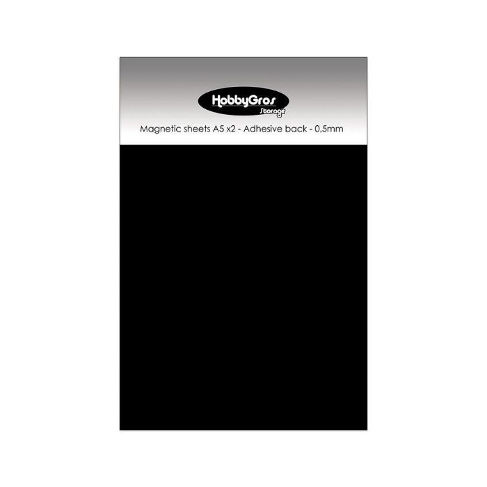 HobbyGros Storage "Magnetic Sheets A5 (2 pcs) - Adhesive Back" SS108