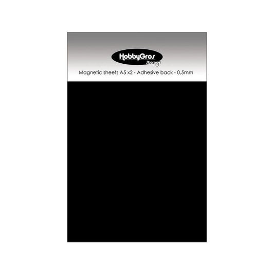HobbyGros Storage "Magnetic Sheets A5 (2 pcs) - Adhesive Back" SS108