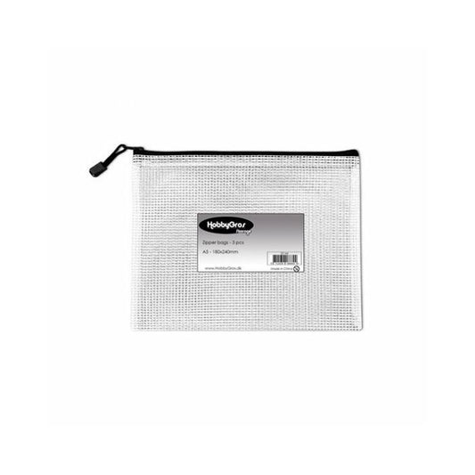 HobbyGros Storage "Transparent Zip Bag A5+ -3pcs" SS144
