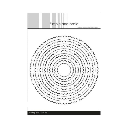 Simple and Basic die "Small Pierced Scalloped Ovals" SBD188